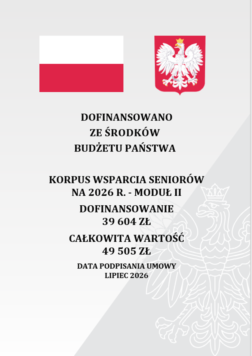 Plakat Korpus Wsparcia Senior&oacute;w